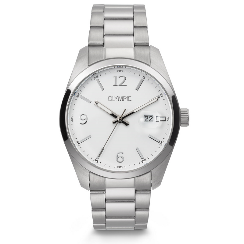 Olympic Louis Montre Pour Homme Argentée et Blanche OL75HSS002-zoom-