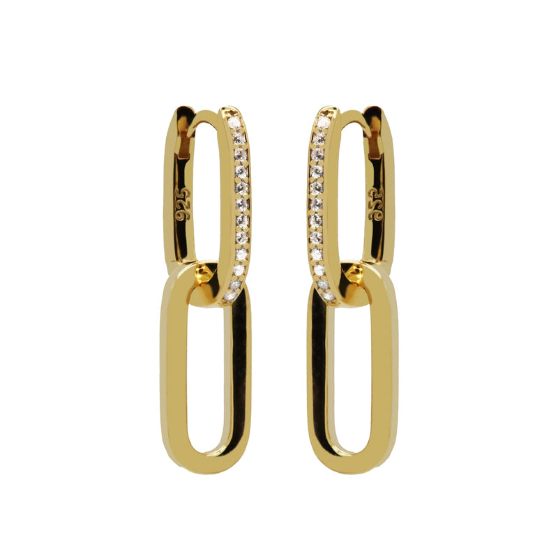 Karma Hoops Femmes Créoles Or H233GP-zoom-