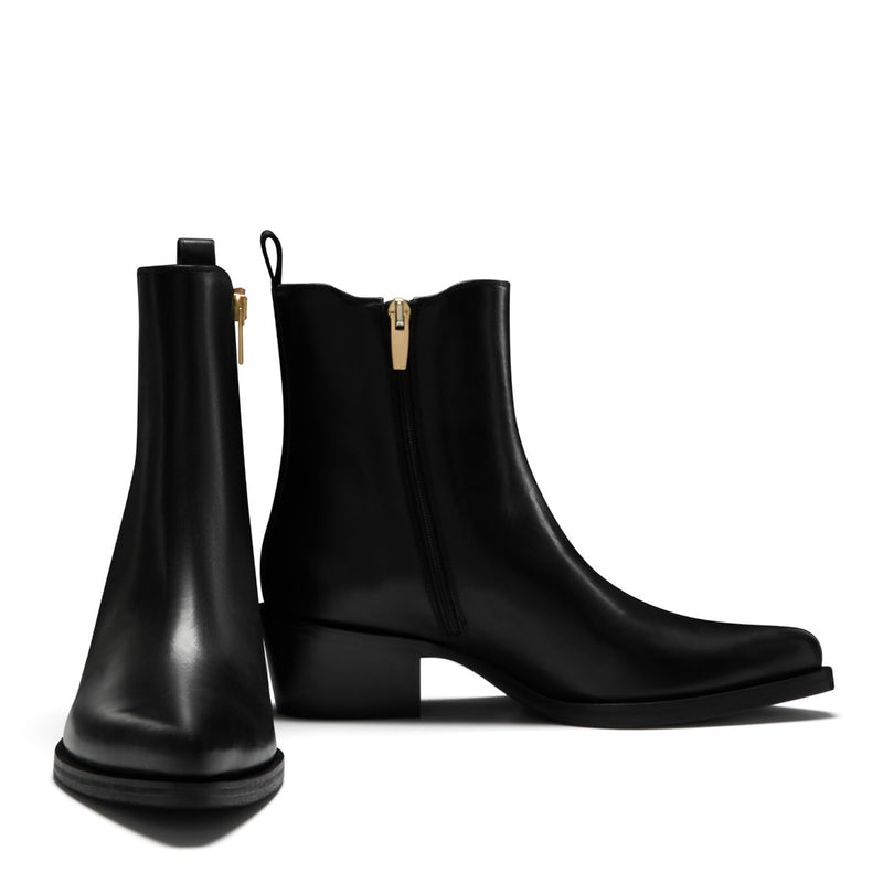 Isabel Bernard Bottes Amandine en cuir de veau noir IB53010-001-38-zoom-