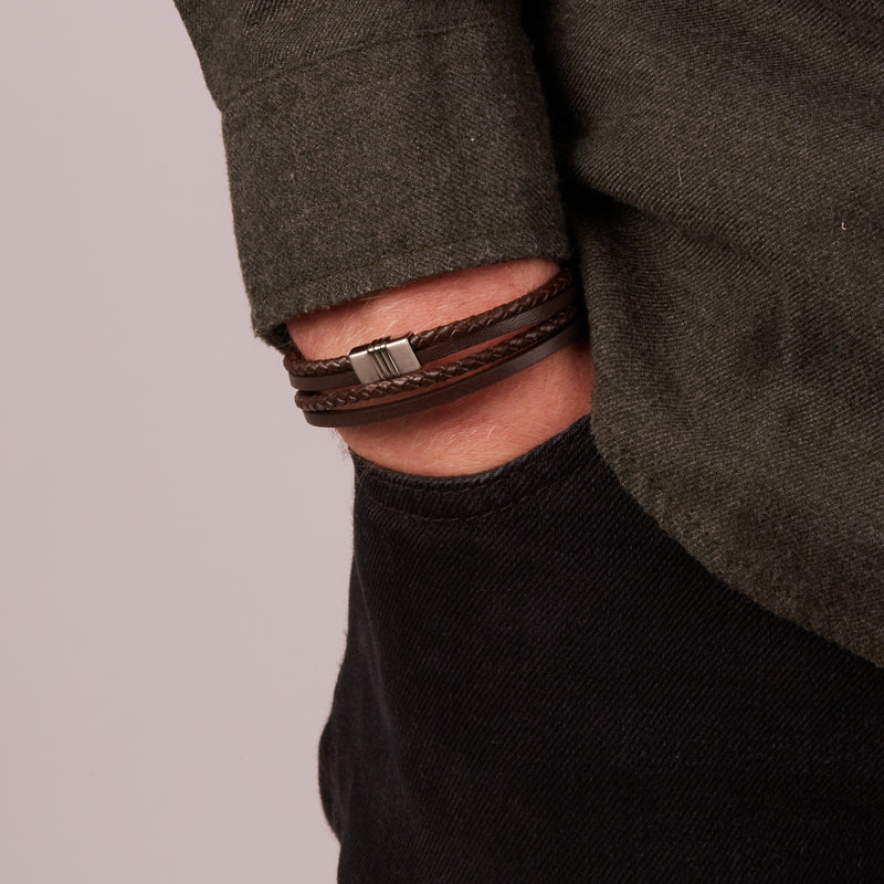 Fossil Vintage Bracelet Marron JF02934040-zoom-