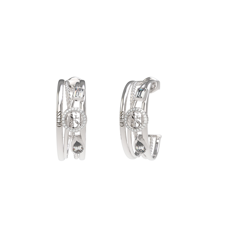 Guess 4G Light Boucles D'Oreilles En Argent JUBE05236JWRHT-U-zoom-