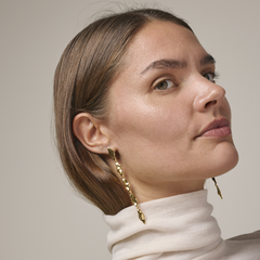 ENAMEL Copenhagen India Gold Plated Recycled 925 Sterling Silver Earrings E400G-GP