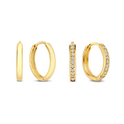 Isabel Bernard Cadeau d'Isabel Coffret cadeau boucles d'oreilles en or 14 carats avec zircone IB90188