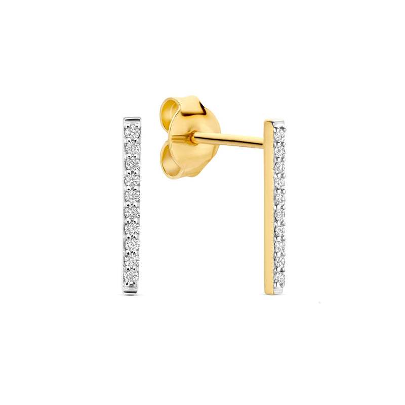 Isabel Bernard De la Paix Clous d'oreilles De la Paix Flavie en or 14 carats avec diamant 0,11 carat IBD360039-zoom-
