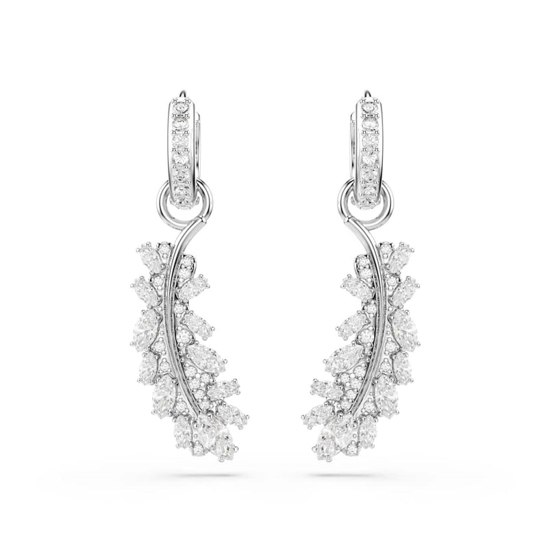 Swarovski Boucles d'oreilles Vienna Feather argentées 5754272-zoom-