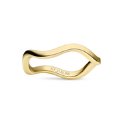 Sif Jakobs Ellera Waves Pianura Bague Plaquée Or SJ-R3869-YG-58