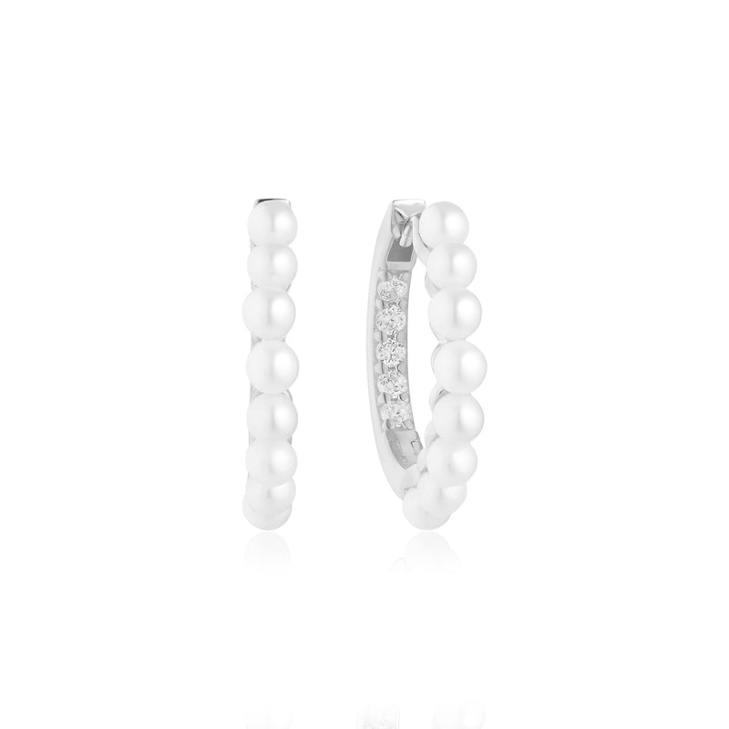 Sif Jakobs Padua 925 Sterling Silver Medio Hoop Earring SJ-E22214-PCZ-zoom-