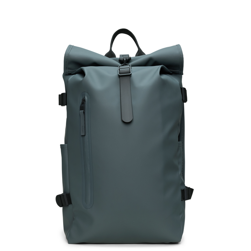 Rains Dark Grey Rolltop Backpack Large R14590-153-zoom-