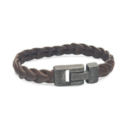 Josh Leather Brown Bracelet 50046-BRA-VB/BROWN/L-1