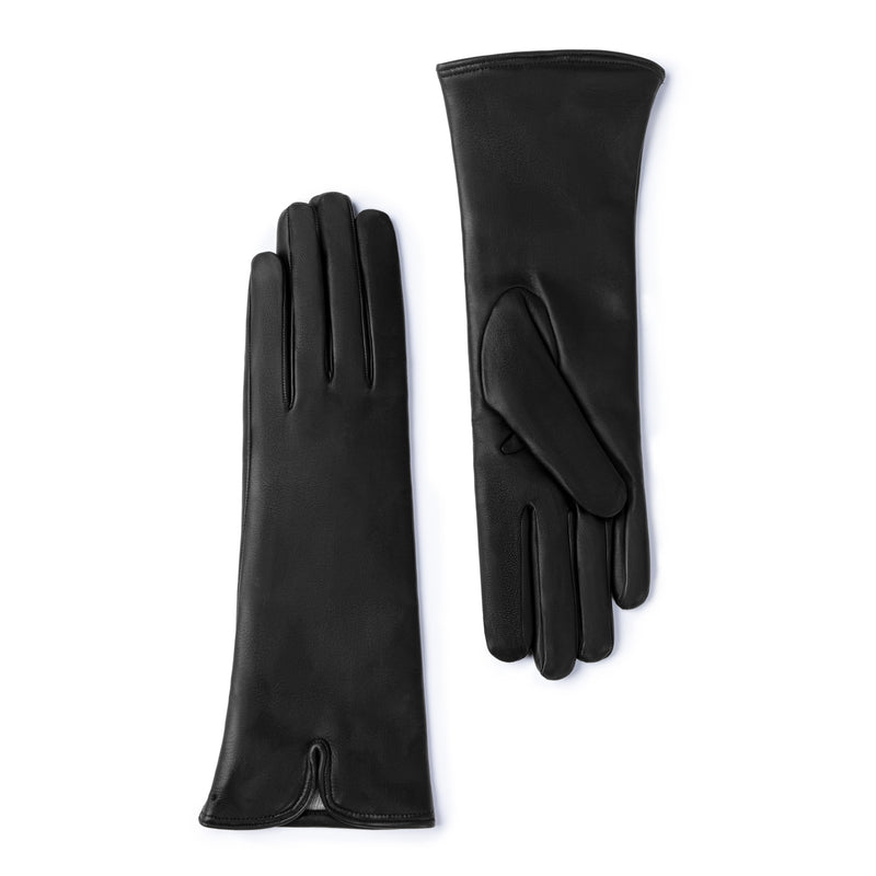 Isabel Bernard Honoré Sylvie gants noirs en cuir de chèvre IB67004-301-6.5-zoom-