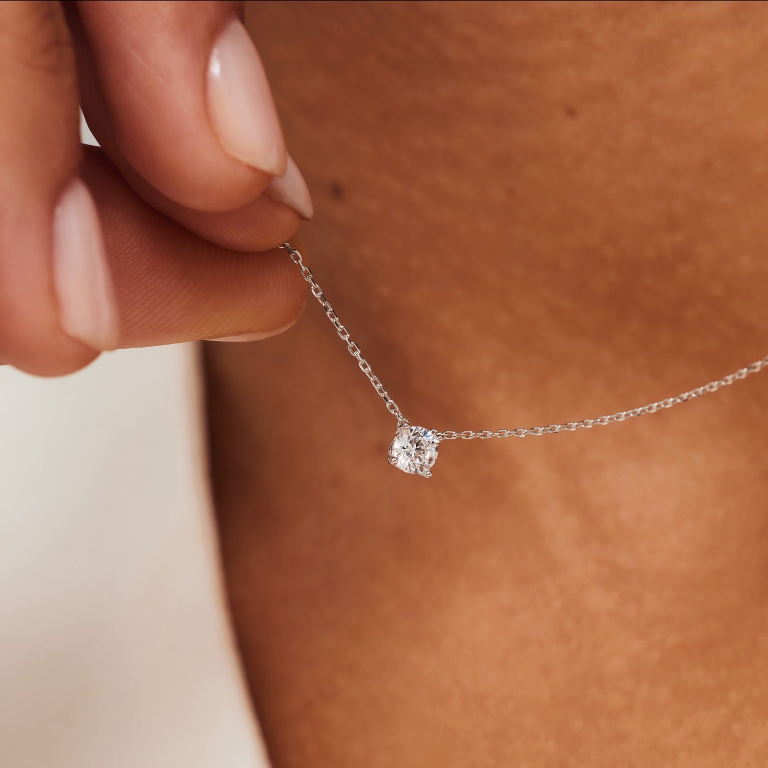 Isabel Bernard Saint Germain Garance 14 Carat Whitegold Necklace IB340140 (Length: 42.00 cm)