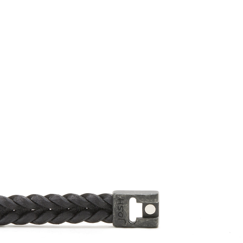 Josh Vintage Bracelet Noir 24941-BRA-VB/BLACK/L-zoom-