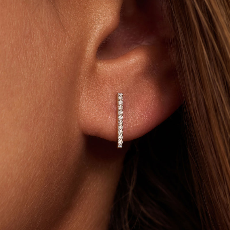 Isabel Bernard De la Paix Clous d'oreilles De la Paix Flavie en or 14 carats avec diamant 0,11 carat IBD360039-zoom-