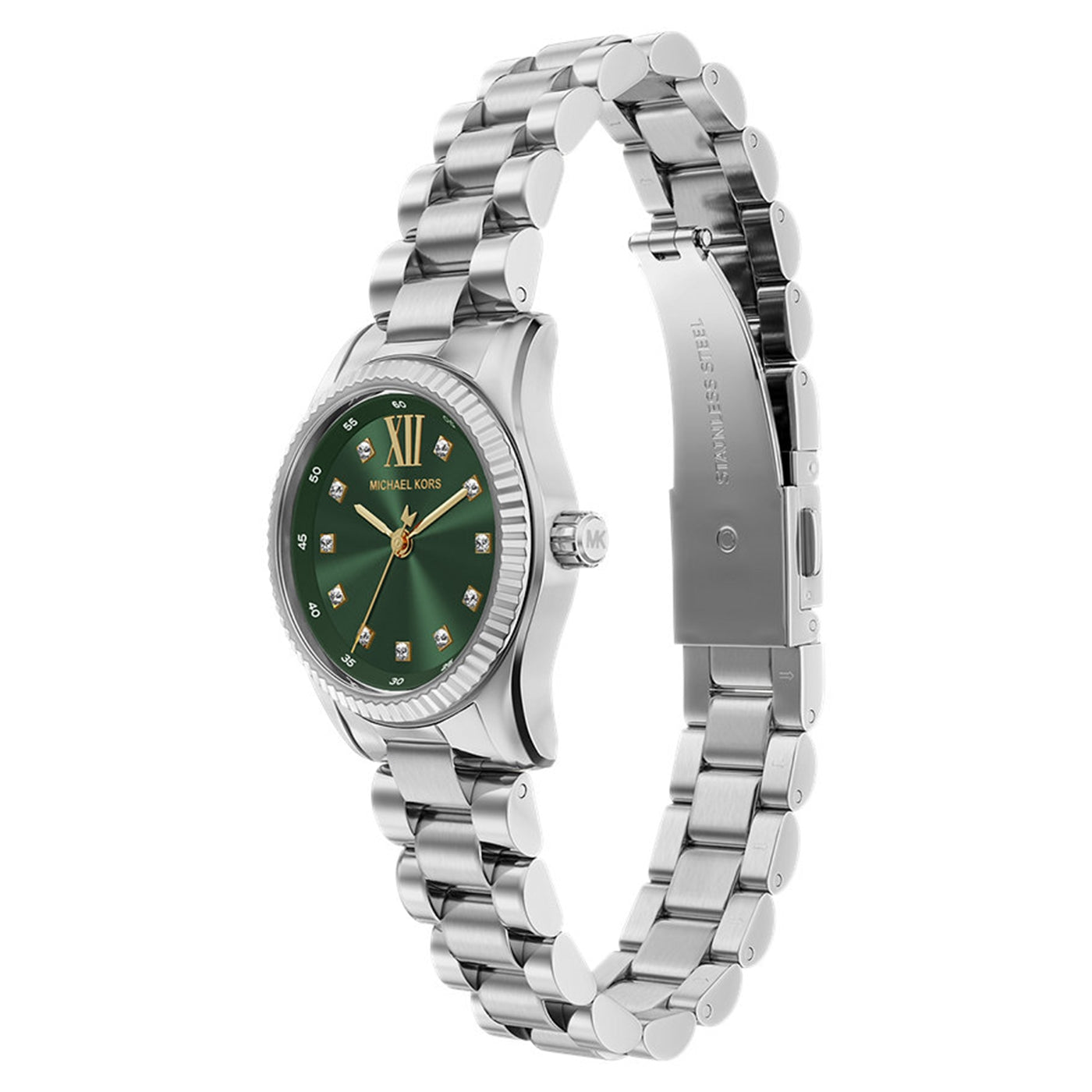 Michael Kors Lexington Round Green Dial Watch MK7580