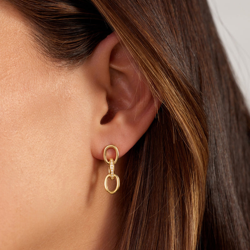 Parte Di Me Bibbiena Poppi  Pendentifs d'oreille Plaqué or 14 carats PDM36192-zoom-