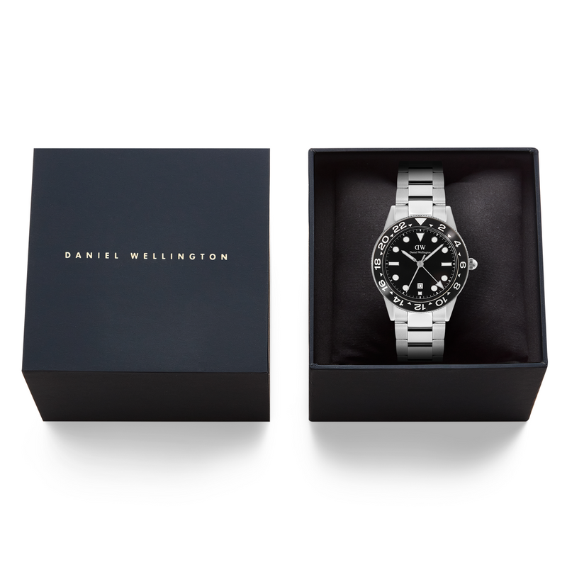 Daniel Wellington Iconic Link Lunette Céramique Noire Montre Homme DW00100919-zoom-