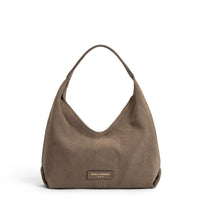 Isabel Bernard Honoré Grace mini taupe suede handbag IB21132-178