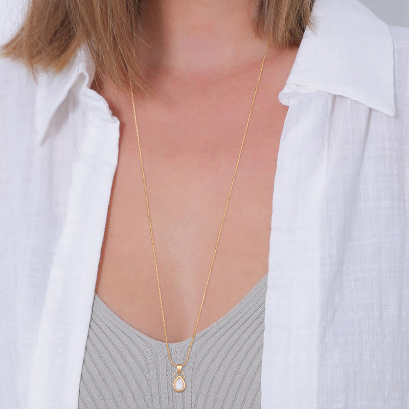 Elli 925 Sterling Silver Necklace with Moonstone 2004-BF-0007957-001-zoom-