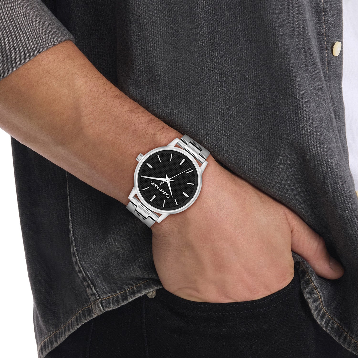 Calvin Klein Linked Zwart Heren Horloge 2002-CK25200500