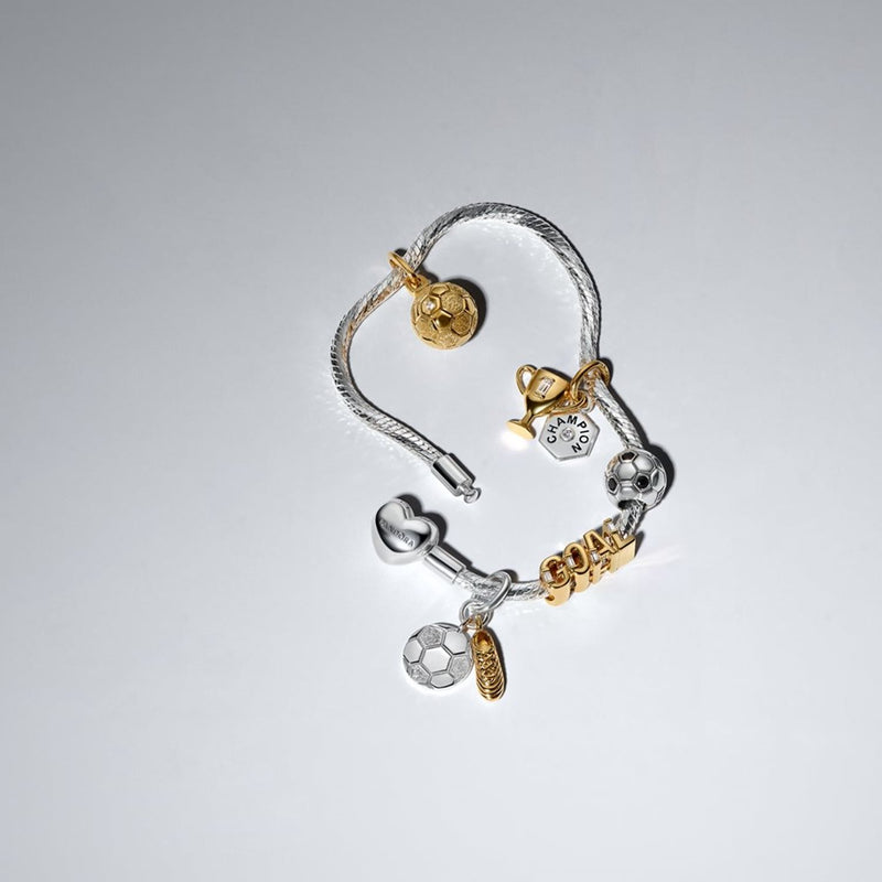 Pandora Moments Double Charm Pendant Chaussure De Football Plaqué Or 764712C00-zoom-