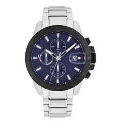 Tommy Hilfiger Jameson Silver and Blue Men's Watch TH1792198
