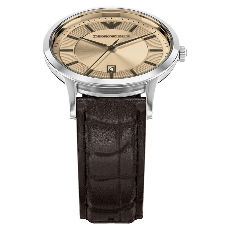 Emporio Armani Round Silver Dial Watch AR11783-zoom-