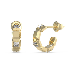 Guess Ace Of Diamonds Gold-coloured Earrings JUBE06183JWYGT-U