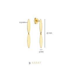 Beloro Jewels La Rinascente Donetta 9 carat gold Ear Studs BO360052