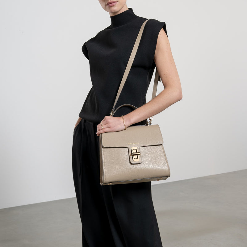 Isabel Bernard Femme Forte Sac à Main Taupe IB21127-078-zoom-