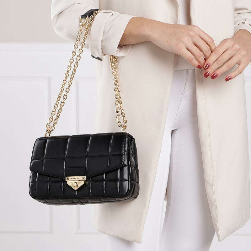 Michael Kors Soho Zwarte Kalfsleren Crossbody Tas 30F0G1SL3L-001-zoom-