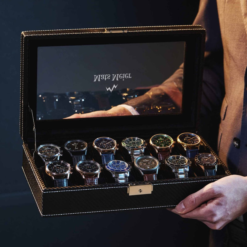 Mats Meier Mont Fort Hommes Boîte à Montres Noir MM-Watchbox-1909-zoom-