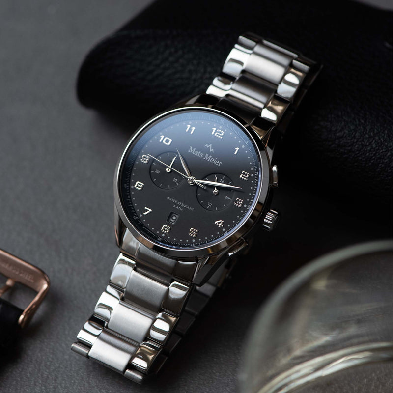 Mats Meier Mont Vélan Hommes Montre Argent MM10004-zoom-