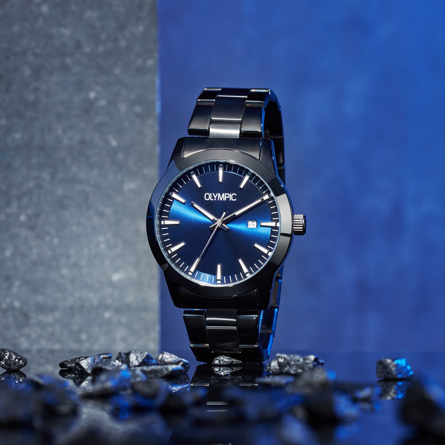 Olympic Frank Blauw Heren Horloge 2002-OL90HZZ001