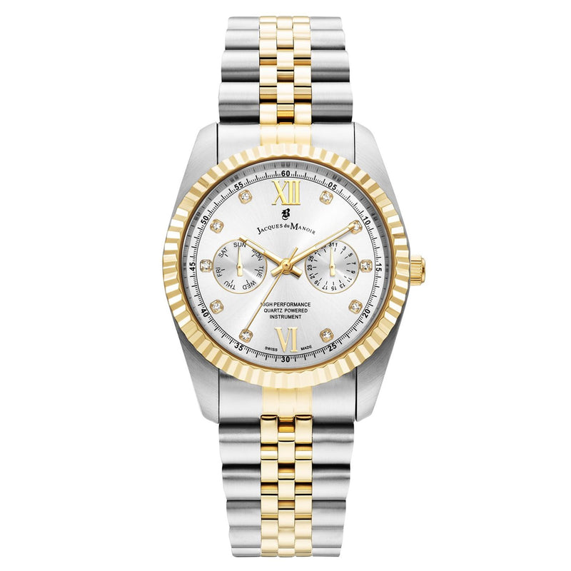 Jacques du Manoir Inspiration Multifunction Montre Unisexe en Acier Argenté et Doré JWN06102-zoom-