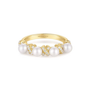 Ania Haie Reimaginer Gold Coloured Sparkling Shell Pearl Ring AH-R069-02G-58