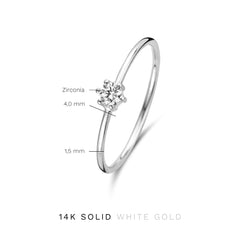 Isabel Bernard Saint Germain Abelle 14 Carat Whitegold Ring IB330024-48