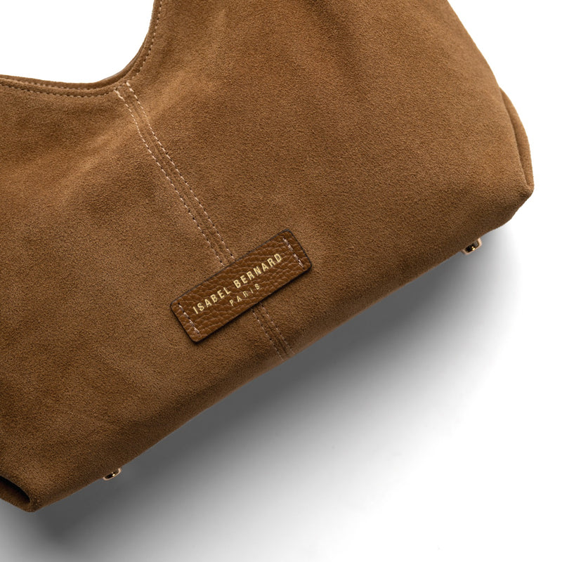 Isabel Bernard Honoré Grace Mini sac à main en suède marron IB21132-130-zoom-