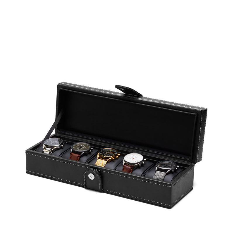 Mats Meier Mont Fort Hommes Boîte à Montres Noir MM-Watchbox-1907-zoom-