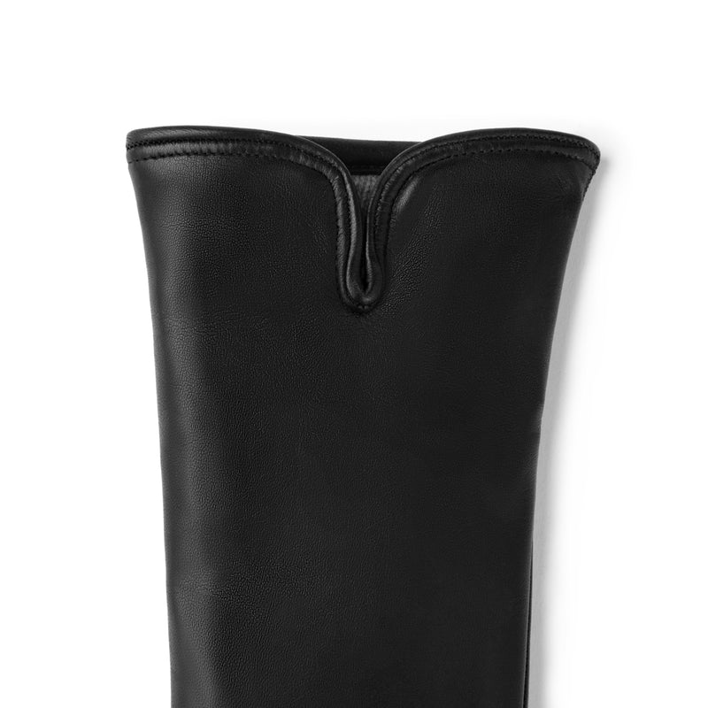 Isabel Bernard Honoré Sylvie gants noirs en cuir de chèvre IB67004-301-6.5-zoom-