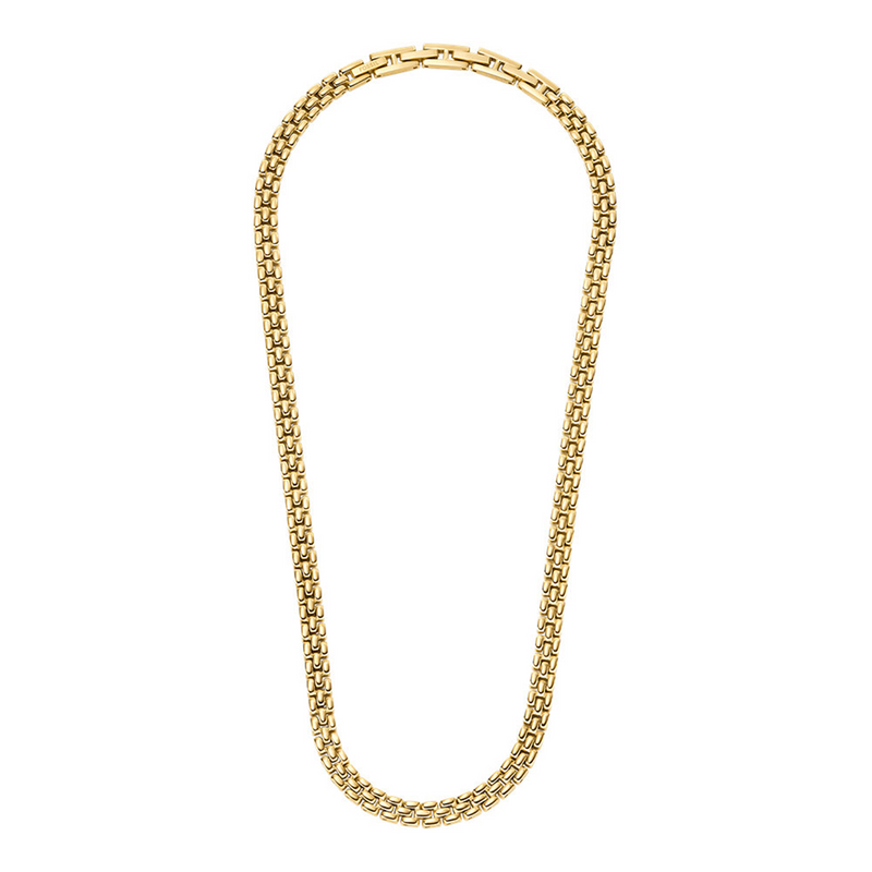 Fossil Arden Gold Coloured Stainless Steel Necklace JF04900710-zoom-