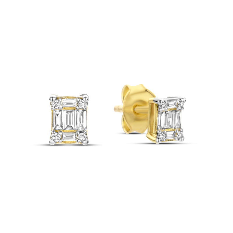 Isabel Bernard De la Paix Maxime puces en or 14 carats avec diamant 0.26 ct IBD360020-zoom-