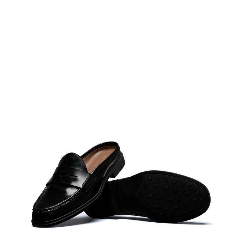 Isabel Bernard Vendôme Blandine mules noires en cuir spazzolato IB51016-601-35-zoom-