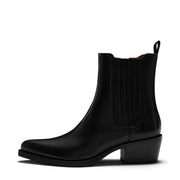 Isabel Bernard Bottes Amandine en cuir de veau noir IB53010-001-38