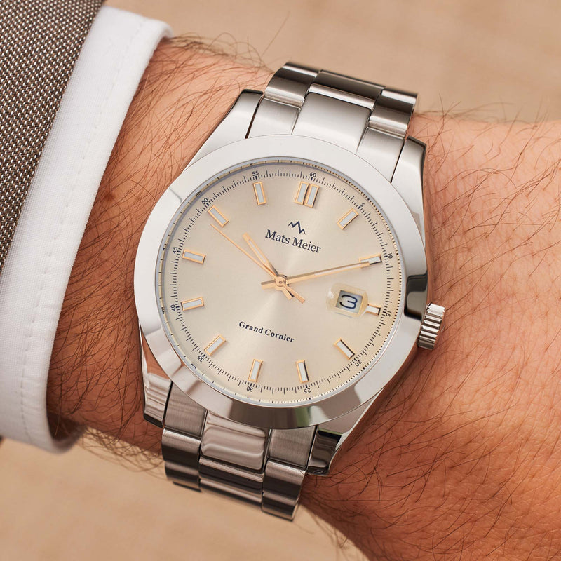 Mats Meier Grand Cornier Hommes Montre Argent MM00519-zoom-