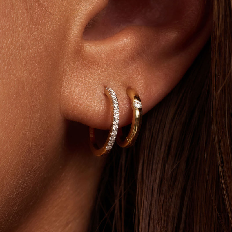 Isabel Bernard De la Paix Boucle d'oreille De la Paix Mia en or 14 carats avec diamant 0,06 carat IBD360037-zoom-