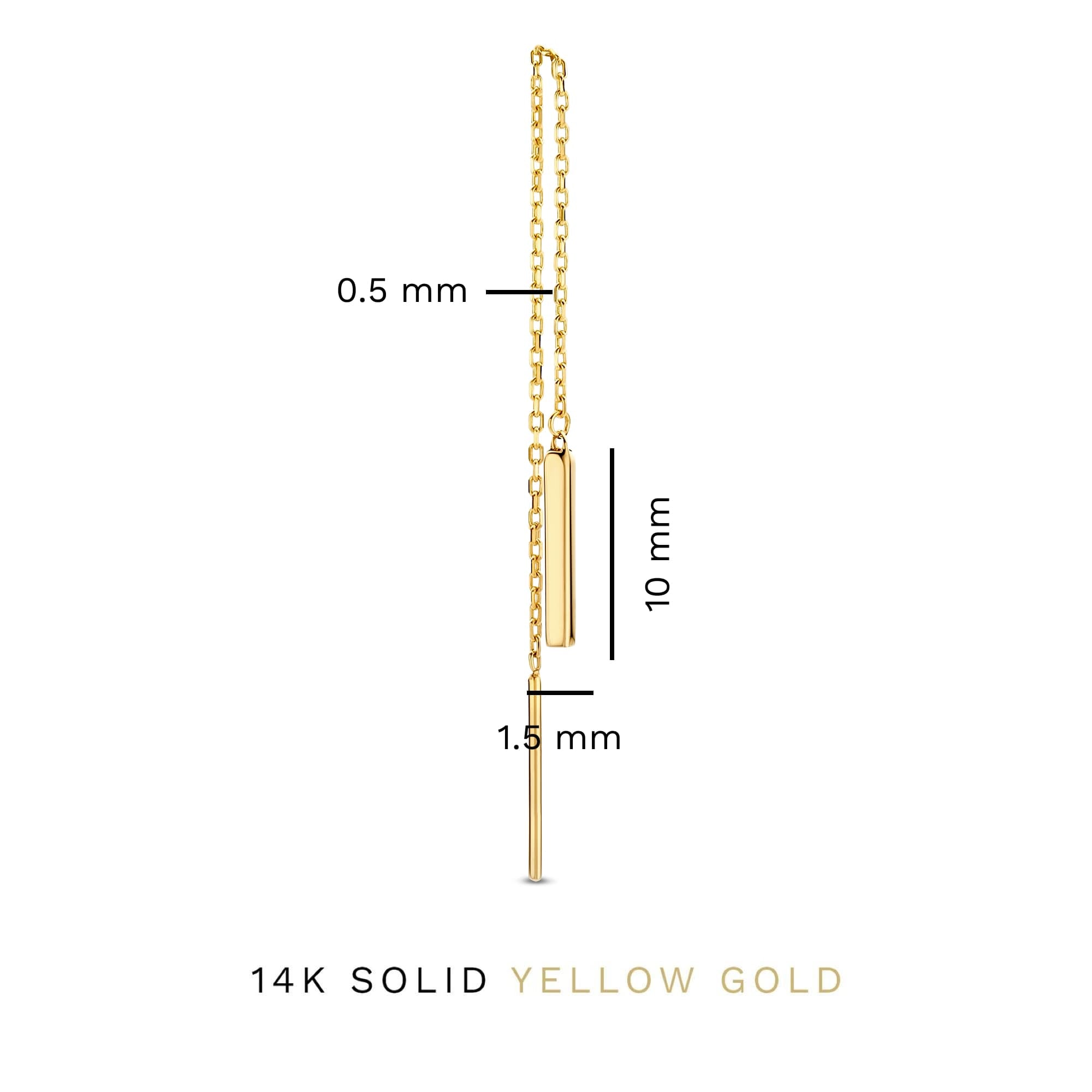 Isabel Bernard Le Marais Rosalie 14 Carat Golden Drop earrings IB360214