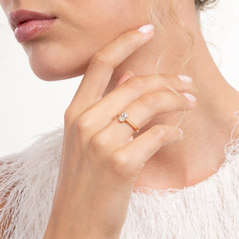 Isabel Bernard Le Marais Sophie Bague en Or 14 Carats avec Pierre de Zirconium IB330116-58-zoom-