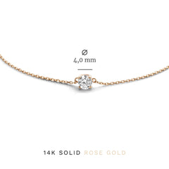 Isabel Bernard Cadeau d'Isabel 14 Carat Rosegold Necklace and Bracelet giftset IB90031