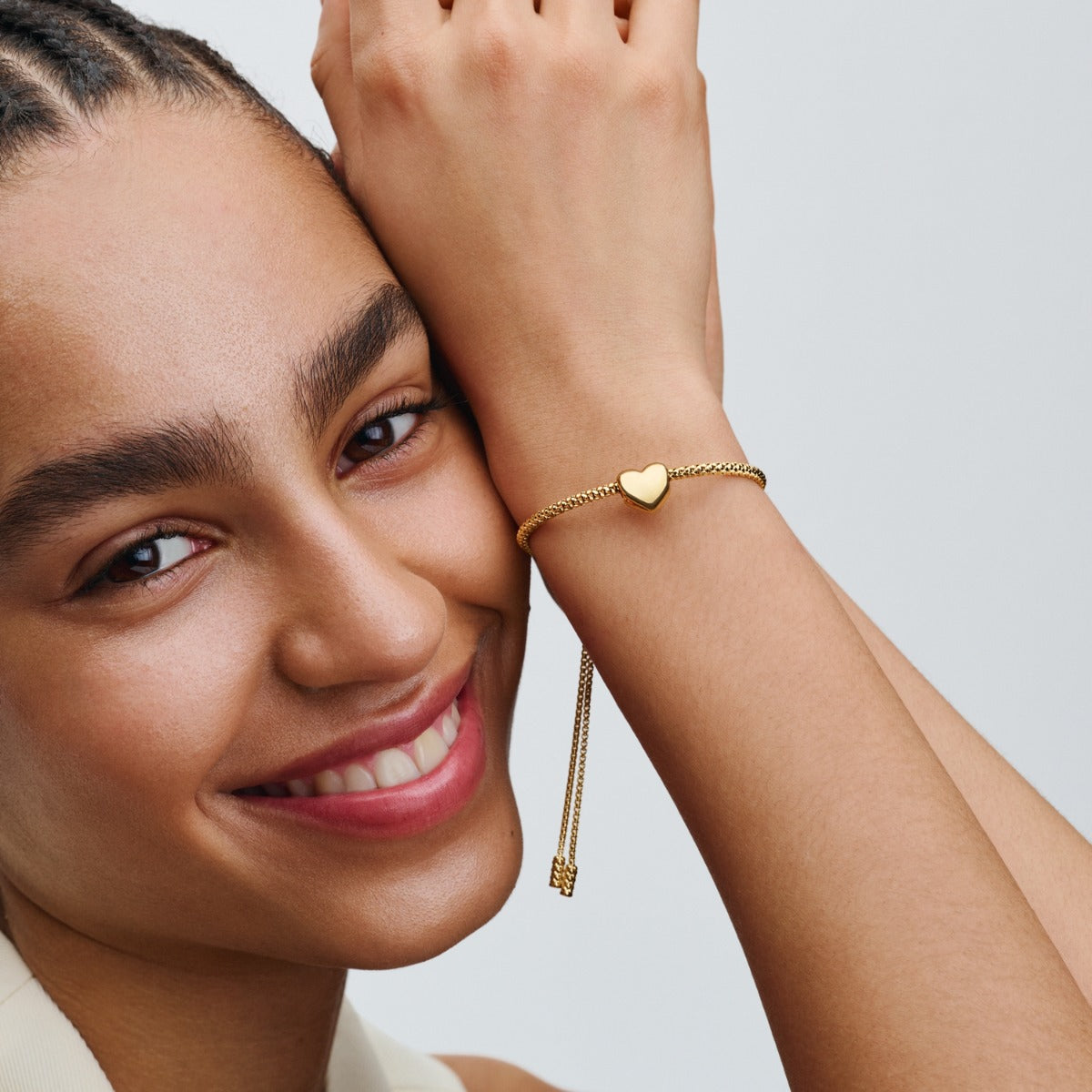 Pandora Moments 14 Karat Gold Plated Chain Bracelet 563090C00-2