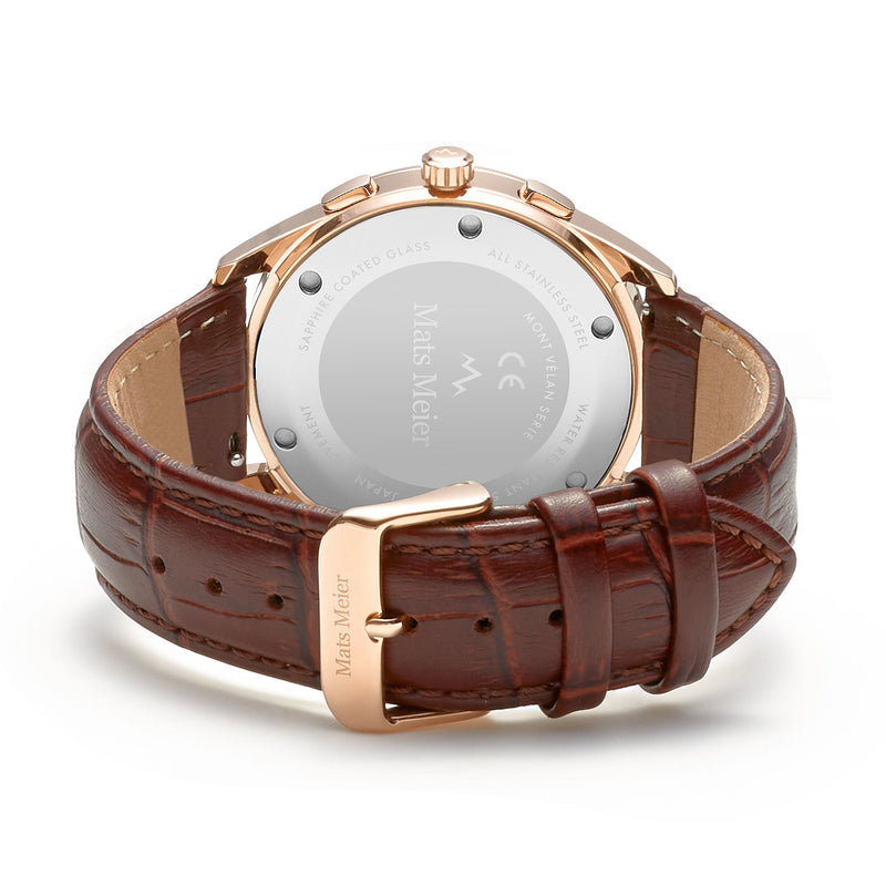 Mats Meier Mont Vélan Hommes Montre Marron MM10001-zoom-